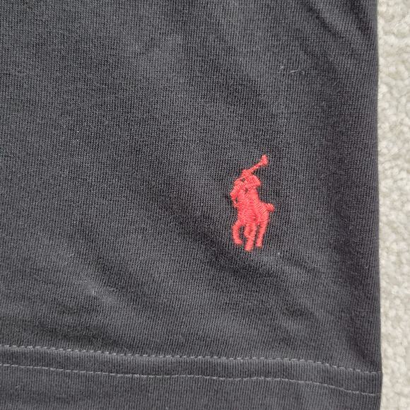 Polo by Ralph Lauren Solid Black Men's V Neck T Shirt Size Large - Picture 6 of 6